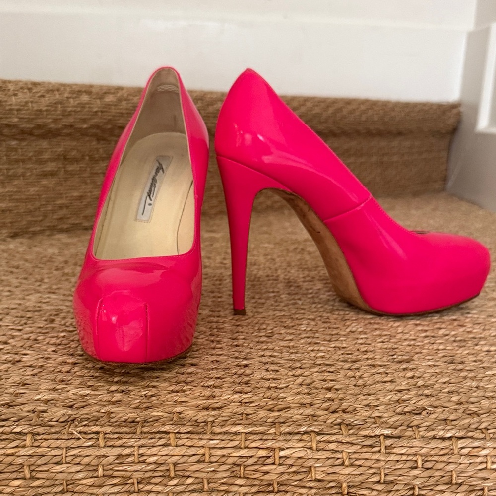 Brian Atwood Hot Pink High Heels 38.5